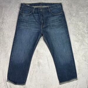 Levi Strauss & Co 569 Mens Jeans Dark Wash 38x30 Loose Fit Straight Leg Denim